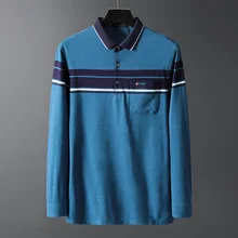 Рубашки поло мужские осенние дышащие хлопковые рубашки поло мужские с длинным рукавом Повседневные Camiseta Masculinas Плюс Размер Толстовка поло