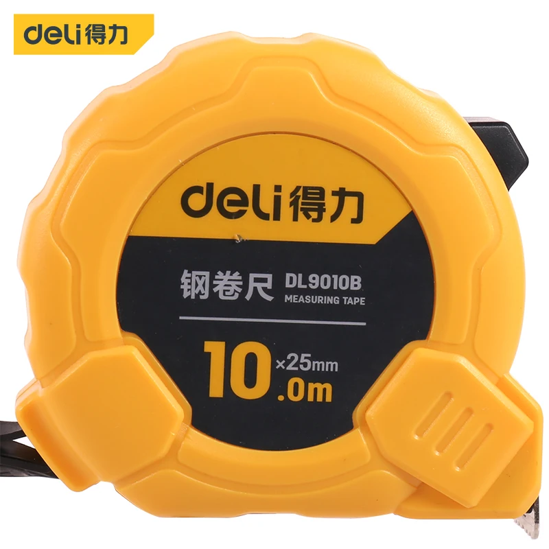 Deli Retractable Ruler Measuring Tape Portable Pull Ruler Metric Gauging Tool High Accuracy Auto Lock Gauging Tape Measure