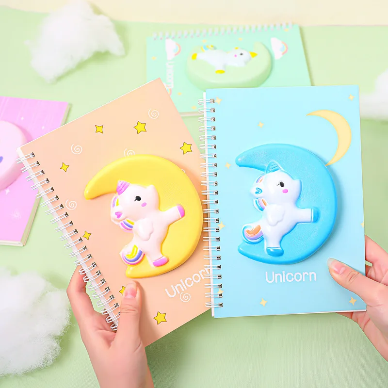 

Cute Unicorn A5 Notebook and Journal Coil Spiral Note Book Back to School Diary Line Agenda Planner Organizer Wonderful Handbook
