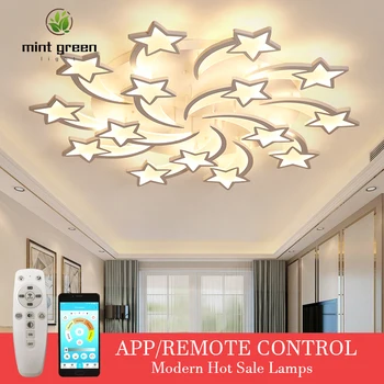 

REMOTE/APP AC185-265 LEDs Chandelier Modern stars For Living Room Bedroom remote/APP support Home design chandelier model