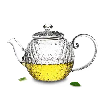 

1x 320ml Heat Resistant Crystal Glass Teapot Handmade Japanese-style Infuser Lid