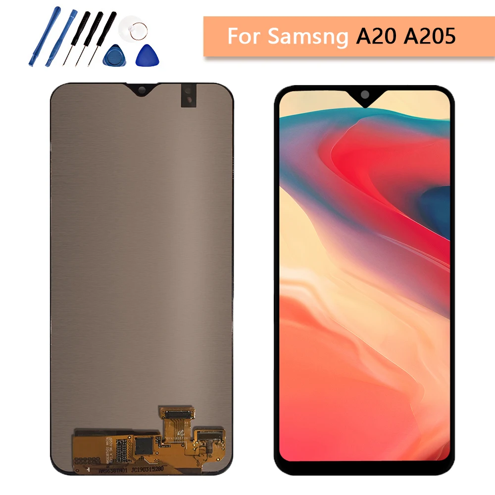 

Amoled For Samsung Galaxy A20 LCD Digitizer A205/DS A205F A205FD A205A Display Digitizer Assembly For Samsung A205 Touch Screen