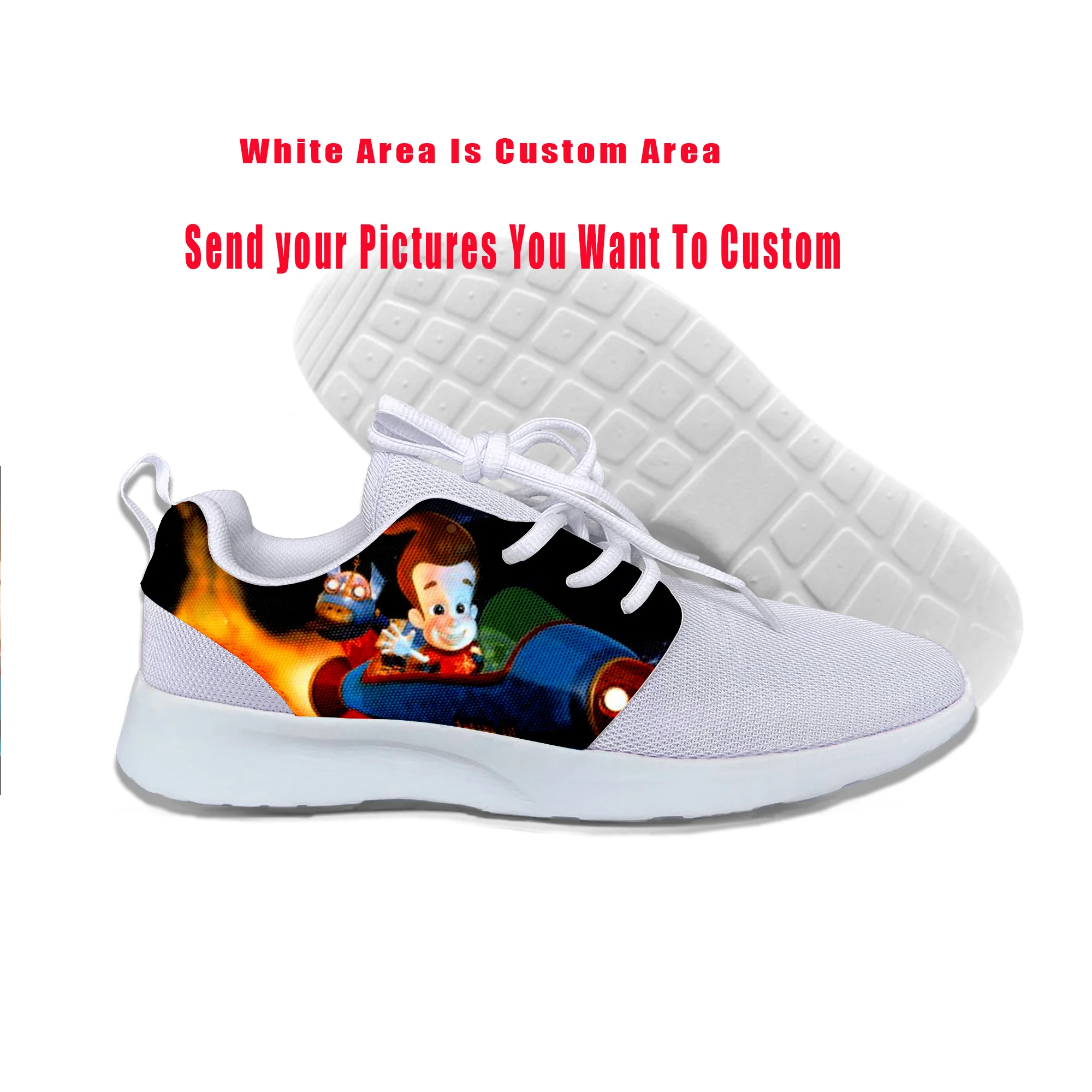 

2019 Hot Cool Fashion Summer Sneakers Handiness Casual Shoes 3D Print Cartoon Cute Funny For Men Women Jimmy Neutron Boy Genius