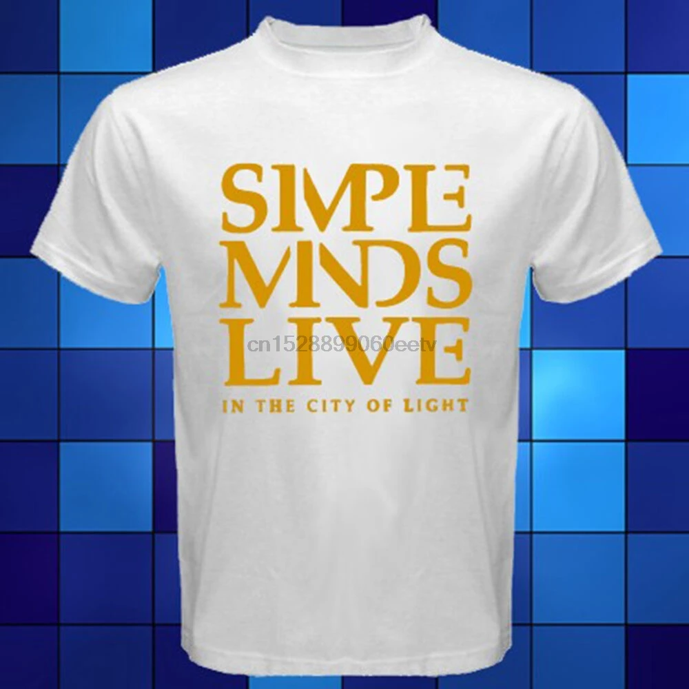 

New SIMPLE MINDS Live in The City of Light White T-Shirt Size S M L XL 2XL 3XL