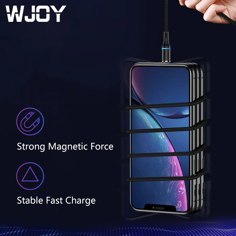 Магнитный кабель WJOY с разъемом Micro USB Type C полная поддержка 5А быстрая зарядка