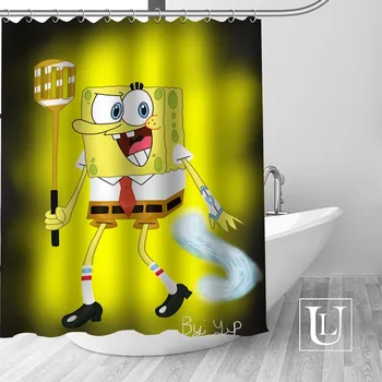 

Spongebob Shower Curtain Eco-friendly Modern Fabric polyester Custom Shower curtain Home Decor H331DF78D