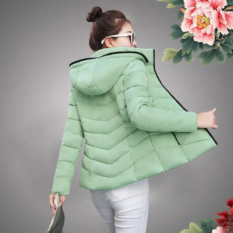 

2024 Autumn Winter New Style Cotton-Padded Jacket Female Short Slim Down Cotton Lady Padded Small Down Coat Women Parkas L709