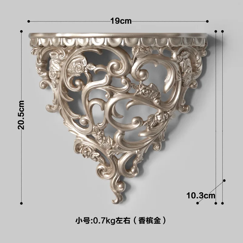 Европейский стиль настенное украшение креативное настенное украшение настенная полка стойка фон настенные подвесные поделки - Цвет: small gold