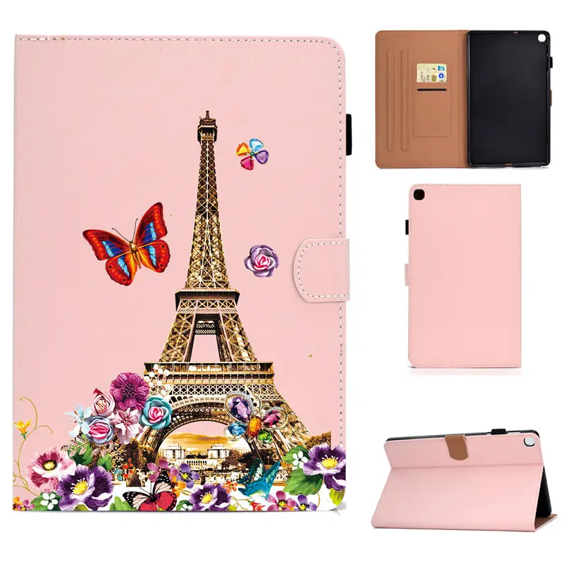 Чехол для Samsung Galaxy Tab S5e 10,5 SM-T720 SM-T725 T720 Smart Cover Funda Tablet Fashion Tower Painted Stand Shell+ подарок - Цвет: 001