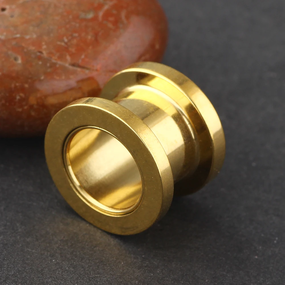 JUNLOWPY Screw Stretcher Ear Tunnels Wholeasales 1.6-10mm Earrings Gauges Flesh Tunnels Ear Plugs Piercing Expander Plugs