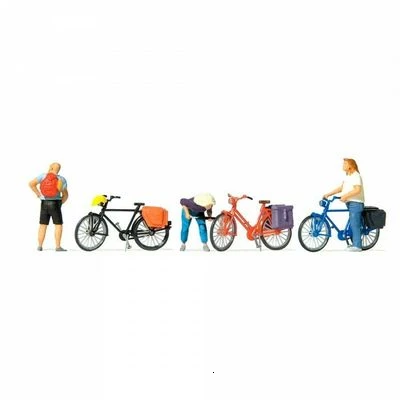 1/87 Proportion Resin Character Model Climbing Cycling Character Sand Table Scene Layout Christmas Gift Free Shipping