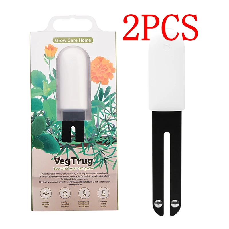 With Package 2pcs Xiaomi глобальная версия цветочный монитор садовые растения полная вода почвы питательных веществ Смарт Цифровой детектор Флора тестер сенсор - Цвет: With Package 2pcs