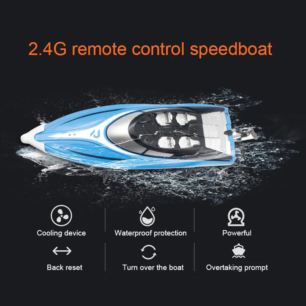 H108 2.4GHz 4CH 25KM/h High Speed Mini Racing RC Boat Speedboat Ship with Water Cooling System Flipped for Kid Toys Gift