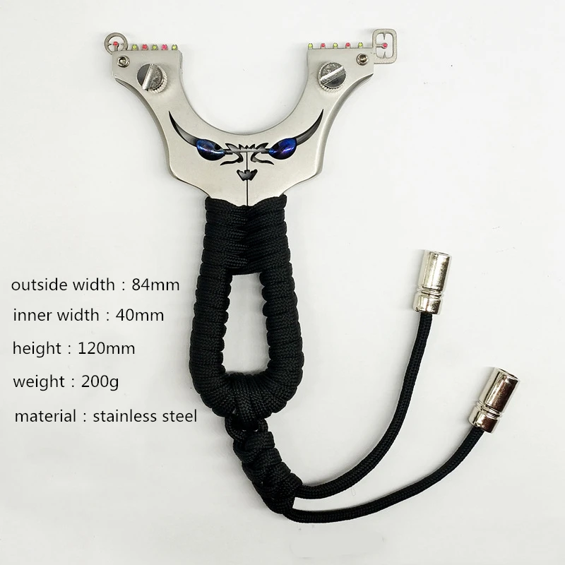 

Games For Kids Stainless Steel Fast Pressure Small Devil Fiber Flat Leather Slingshot Outdoor Hunting Competitive Slingshot
