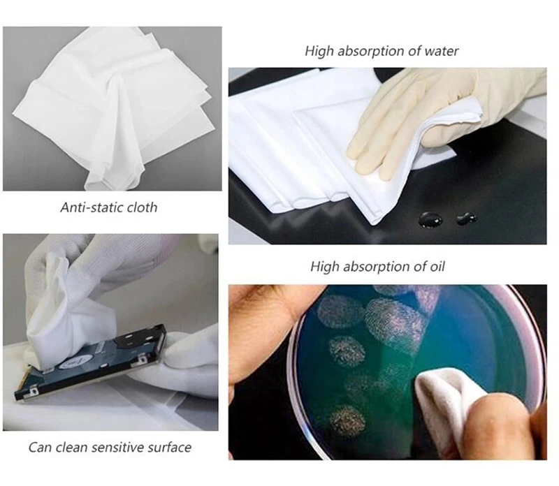 9x9inch 100-Class Ultra-Fine Cleanroom Wiper - Laser Edge-Sealing, Anti-Static, Soft Dust-Free Wipers for Industrial PCB and LCD Cleaning Description Image.This Product Can Be Found With The Tag Names Cheap Device Cleaners, Computer Office, Device Cleaners, High Quality Computer Office