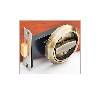 Single-Green Bronze Нержавеющая сталь 304 утопленная Невидимая ручка чашки конфиденциальность скрытые дверные замки Шкаф Тянет Ручки огнеупорное дисковое кольцо замок - Цвет: Single-Green Bronze