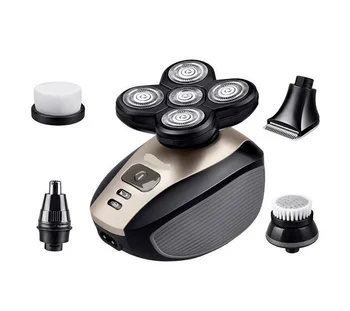 

5 in 1 Waterproof Rechargeable Electric Nose Cutter Shaver 5 Blade Heads Beard Trimmer Razor Professional Nose Trimmer fre