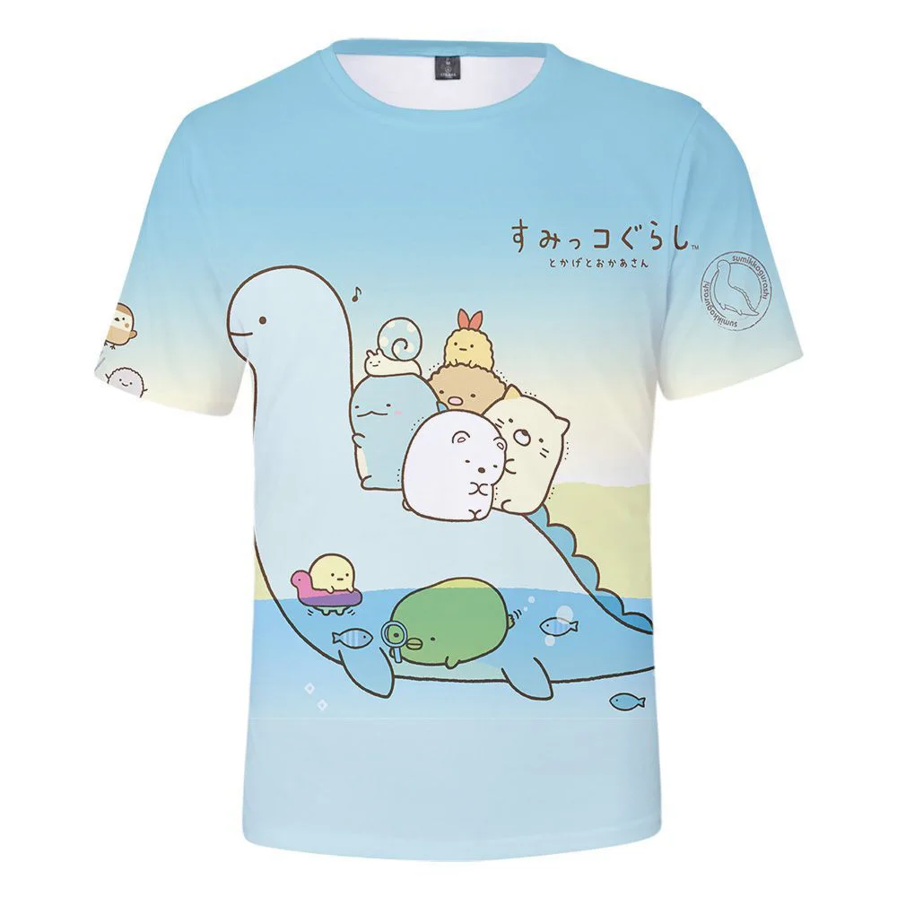 アニメsumikko Gurashi 3dプリント学生大サイズtシャツカジュアル夏半袖男性女性少年少女tシャツtシャツ子供シャツ T Shirts Aliexpress