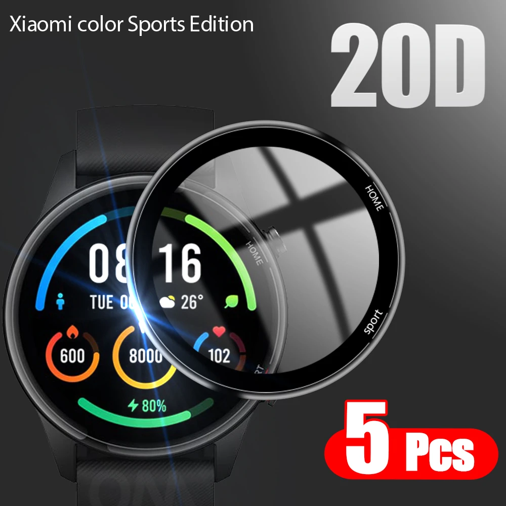 20d Curved Soft Protective Film Cover For Xiaomi Mi Color Sports Edition  Smart Watch Global Version Screen Protector (not Glass - Smart Accessories  - AliExpress