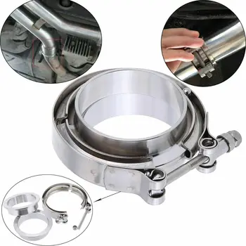 

Samger V-Band Clamp Stainless Steel V Band Flange Kit For 3inch 76mm Exhaust Muffler Valve Car Exhaust System