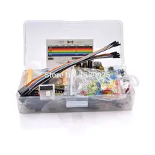 Electronics Component Basic Starter Kit with 830 tie-points Breadboard Cable Resistor, Capacitor, LED, Potentiometer