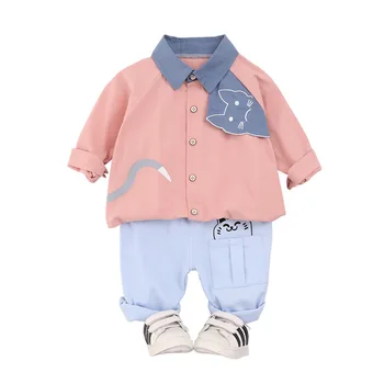 

Children Spring Autumn New Clothes Fashion Baby Boy Girl Cartoon Jacket Pants 2Pcs/sets Out Kid Cotton Toddler Casual Tracksuits