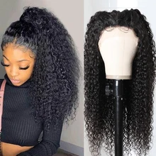 Unice trois parties sans colle bouclés dentelle partie perruque couleur naturelle dentelle partie perruque cheveux humains pour les femmes pré plumées avec des cheveux de bébé
