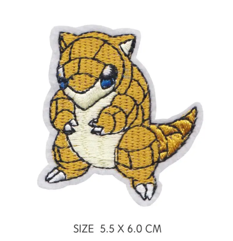 Переключатель Pokemon Go Pocket Monster Железный На нашивки значки Pikachu Eevee Железный на нашивках детский значок - Цвет: Арбузно-красный