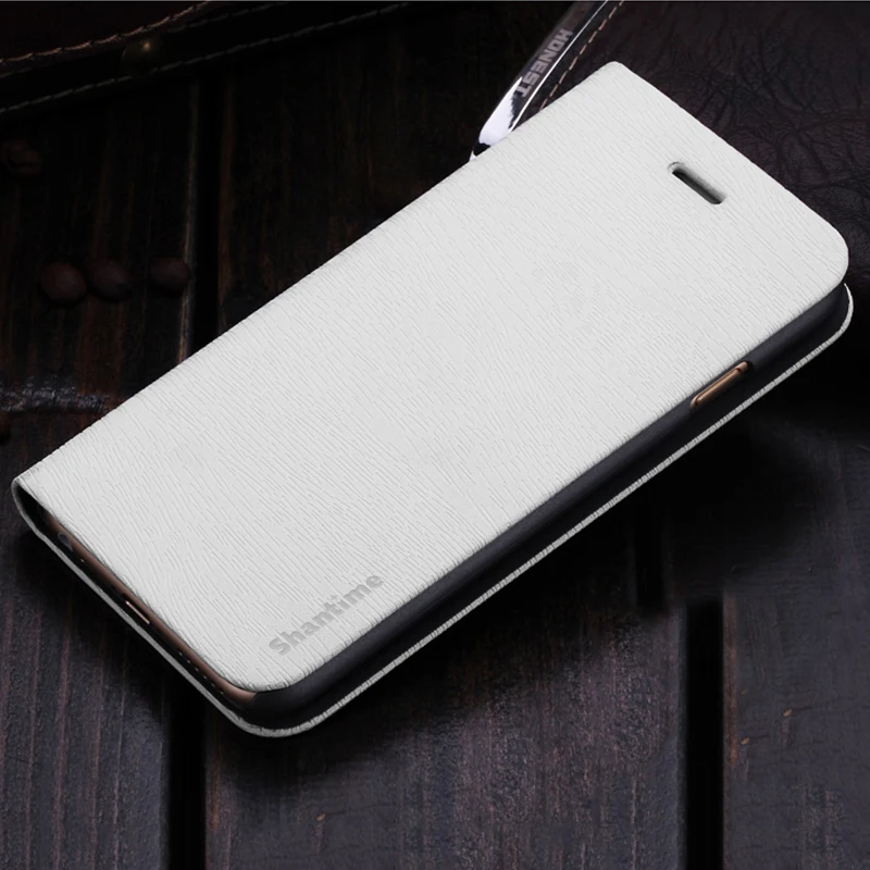 Чехол для телефона из искусственной кожи с текстурой под дерево для Blackview P6000, флип-чехол-книжка для Blackview P6000, деловой чехол, Мягкая силиконовая задняя крышка - Цвет: White