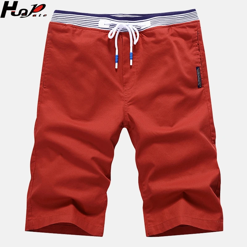 Huapate, Новое поступление, модные мужские повседневные шорты, хлопок, до колен, деловые шорты для мужчин