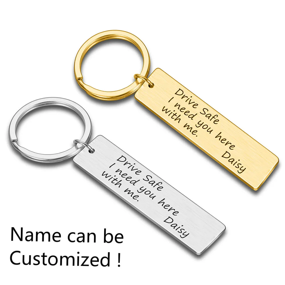 drive safe keychain with name