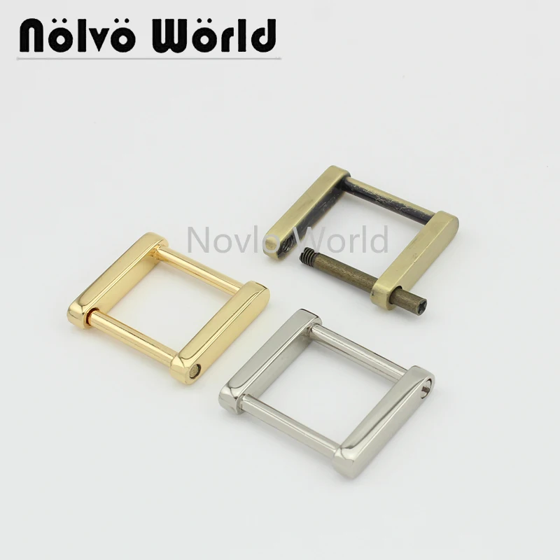 

4 pieces, inner width 25*19mm 1", flat line metal rectangle buckle detachable buckles handbag purse diy hardware accessories