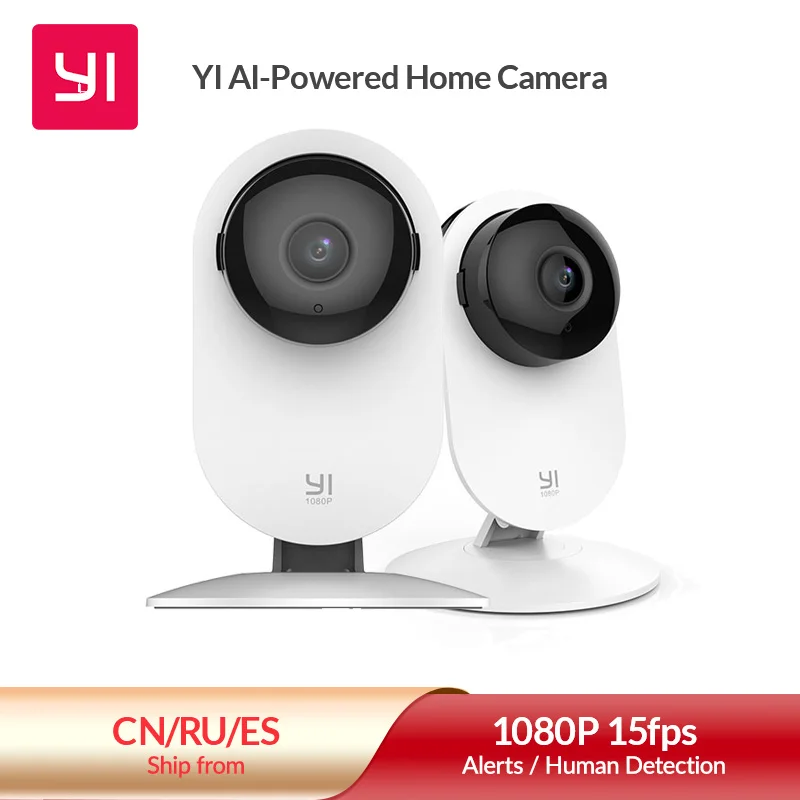 

YI 2pcs Home 1080P Camera Kit Color Video Nanny Mini Surveillance with Wifi Security IP Pet Cam FHD