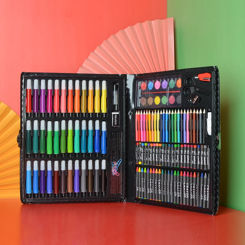 Art Supplies for Kids,Art Set for Kids, 150 Pcs Art Supplies Set Children Drawing Art Set with Portable Art Box, Crayons,Watercolor Pen,Pencil