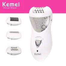 KEMEI 3 в 1 Электрический перезаряжаемый удаление волос на лице Эпилятор бритва для бритья бороды Defeather Kit для мужчин и женщин kemei