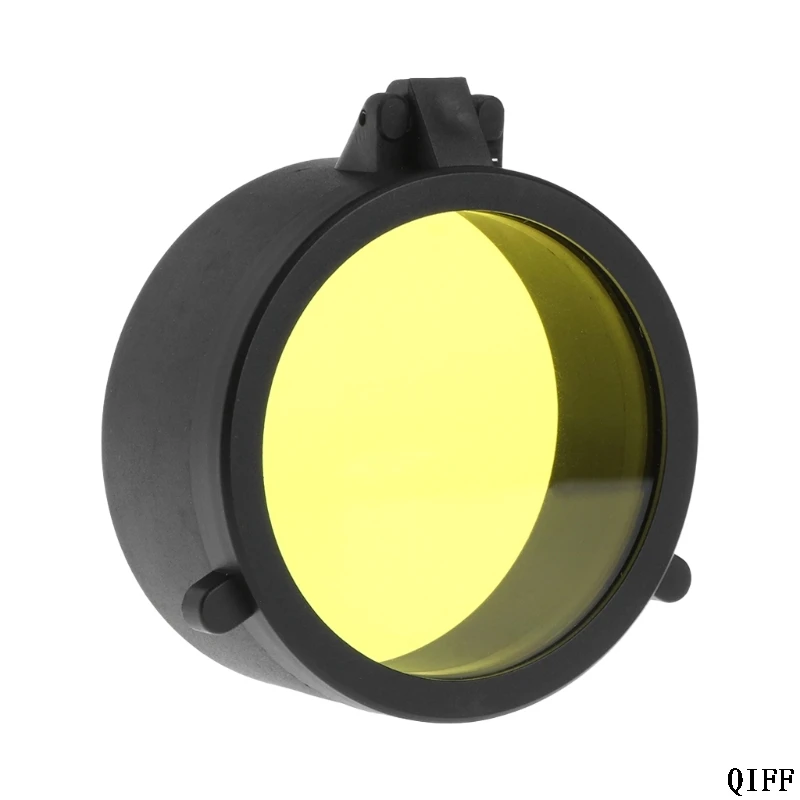 7HH400460-60 Caliber Scope быстрая откидная пружинная крышка объектива желтое стекло Пылезащитная крышка объектива M7DC - Цвет: 7HH400460-60