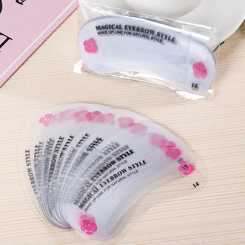 24 стиля трафареты для создания формы бровей Уход Набор Макияж для скульптурирования набор шаблон инструмент l для женщин Красота Modelo de sobrancelha