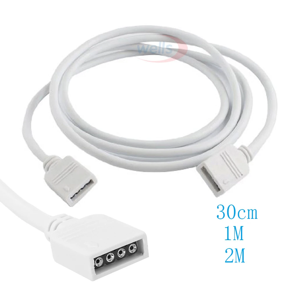 

1M 2M 30cm 4 PIN RGB led Extension Cable connector cord Wire with 4pin for SMD 3528 5050 RGB LED light Strip