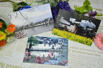 

Xidi Hongcun Huangshan Travel Postcards Greeting Cards Collection Art Lenticular Recycled Recordable 15*10cm 16pcs