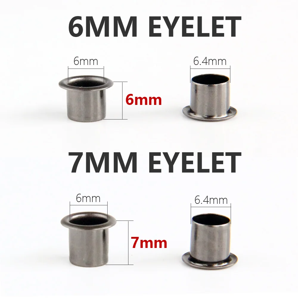Eyelet Hole Punch Tool Kit Eyelet Hole Punch Tool Kit with 50 eyelets 6mm 7mm Gunmetal Finish for DIY Kydex Sheath Kydex Eyelet