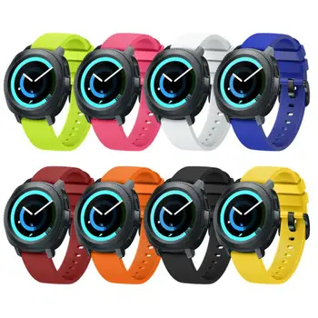 

2 Size 8 Solid Colors for Samsung Gear Smart Watch Wristband Band Strap Sport Silicone Replacement Portable Accessories TXTB1
