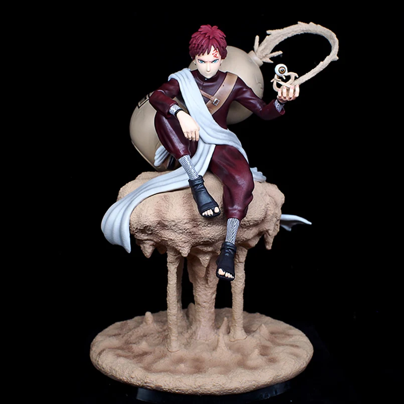 

22cm japanese anime naruto Gaara PVC action figure toys Sha Yun sitting posture Gaara statue collectible model toys kid gift