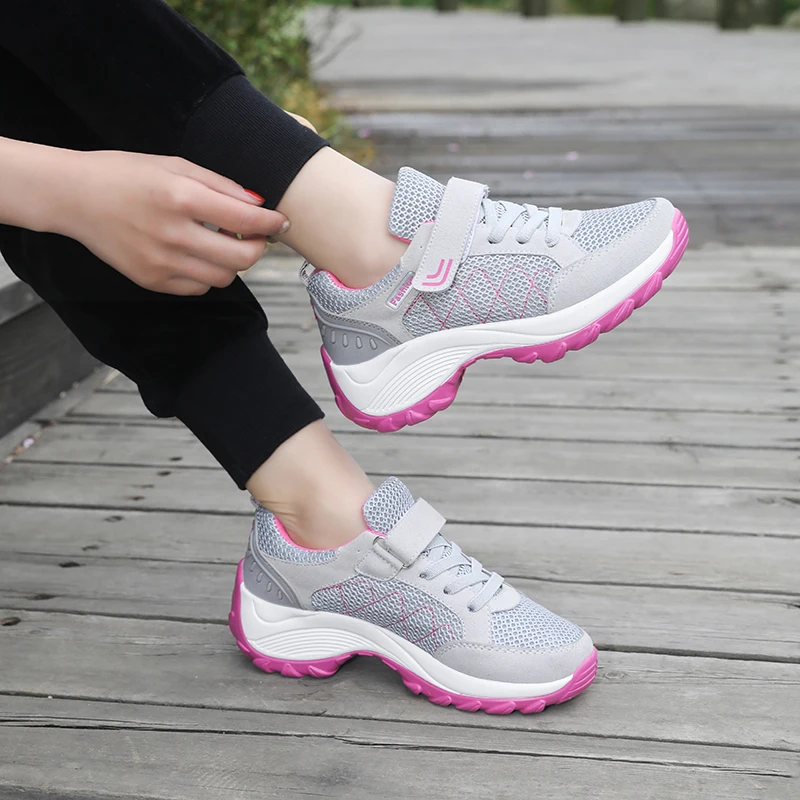 Golden Sapling Plus Size Sneakers Women Breathable Air Mesh Trainer Running Shoes Fitness GYM Lightweight Women's Sports Sneaker