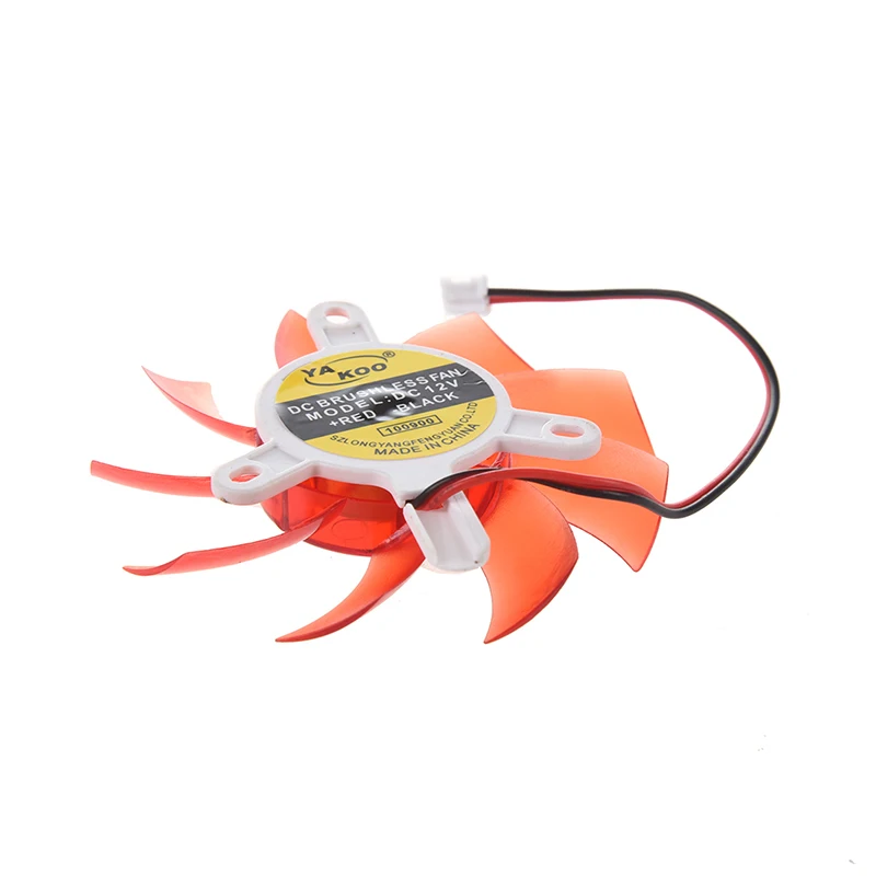 Computer Red Plastic VGA Video Card DC 12V Brushless Cooling Fan 3