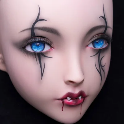 mask9 LiLi Mask-09) милая девушка Смола половина головы настроить Косплей Японская ролевая игра Аниме Силиконовые кигуруми маска Трансвестит кукла - Цвет: mask9
