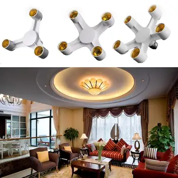 

E27 3 in 1 LED Base Holder Socket Light Lamp Bulb Converter Splitter Adapter