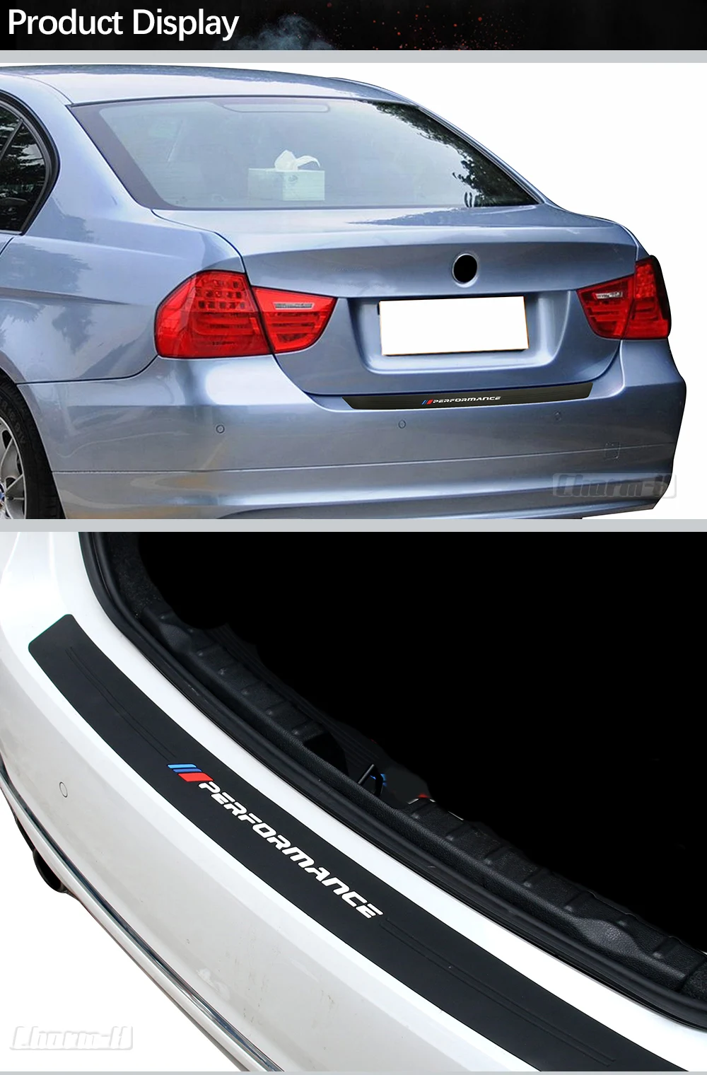Мягкая резина M производительность автомобиля задний бампер защитная накладка защитная пластина наклейка для BMW F30 F31 F34 F35 F80 M3 E46 E90