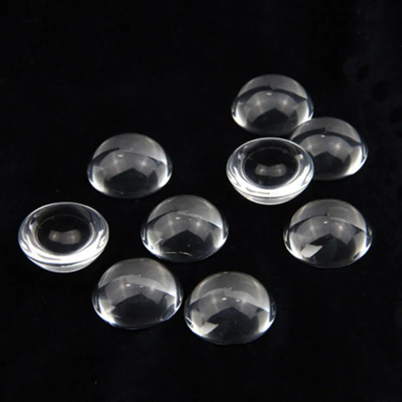

Free Shipping 30mm 100pcs/lot Blank transparent Crystal hemisphere half ball magnifier glass paperweight for Home Decoration