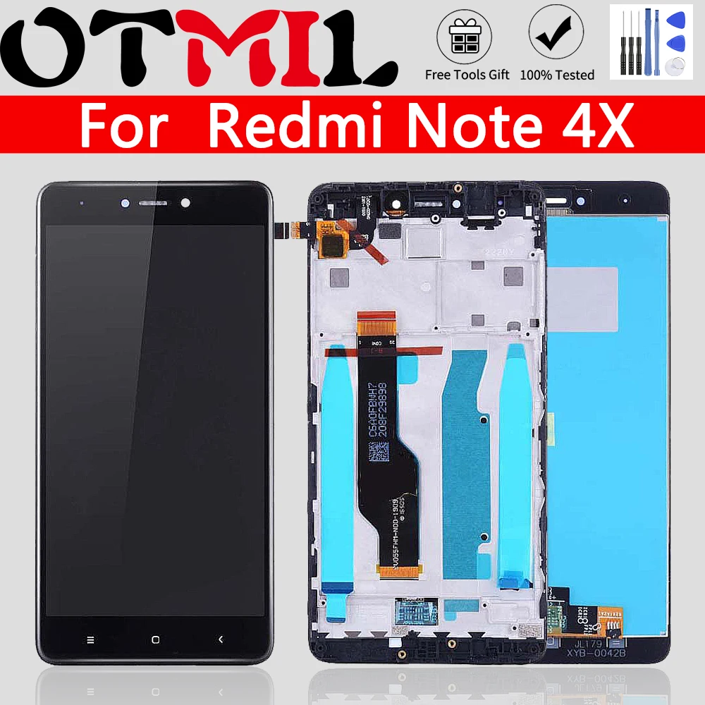 Оригинальный ЖК-дисплей OTMIL для XIAOMI Redmi Note 4X 5 дюйма с сенсорным экраном рамка
