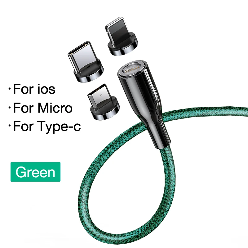 CAFELE Магнитный зарядный usb-кабель 3 А кабели для быстрой зарядки для iPhone USB type C Micro кабель для samsung huawei Xiaomi Oneplus - Цвет: Green for 3 in 1